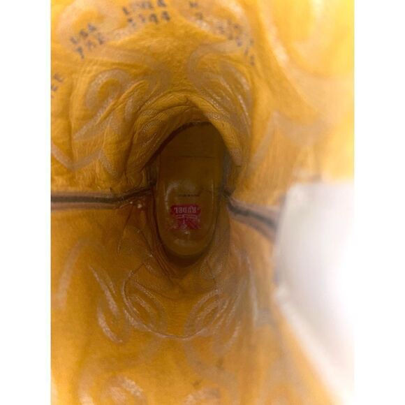 RARE🔥 RUDEL Ivory Goat Ostrich Cowboy Leather Boots Men's Size 7.5 EEWestern - Picture 5 of 15